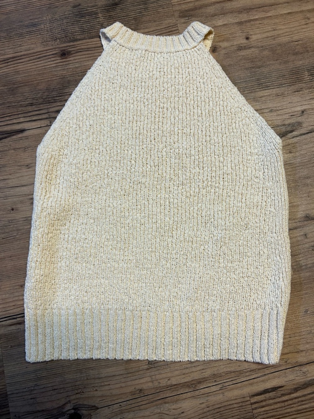 J. Crew Cream Textured Sleeveless Crewneck Sweater - Picture 6 of 8